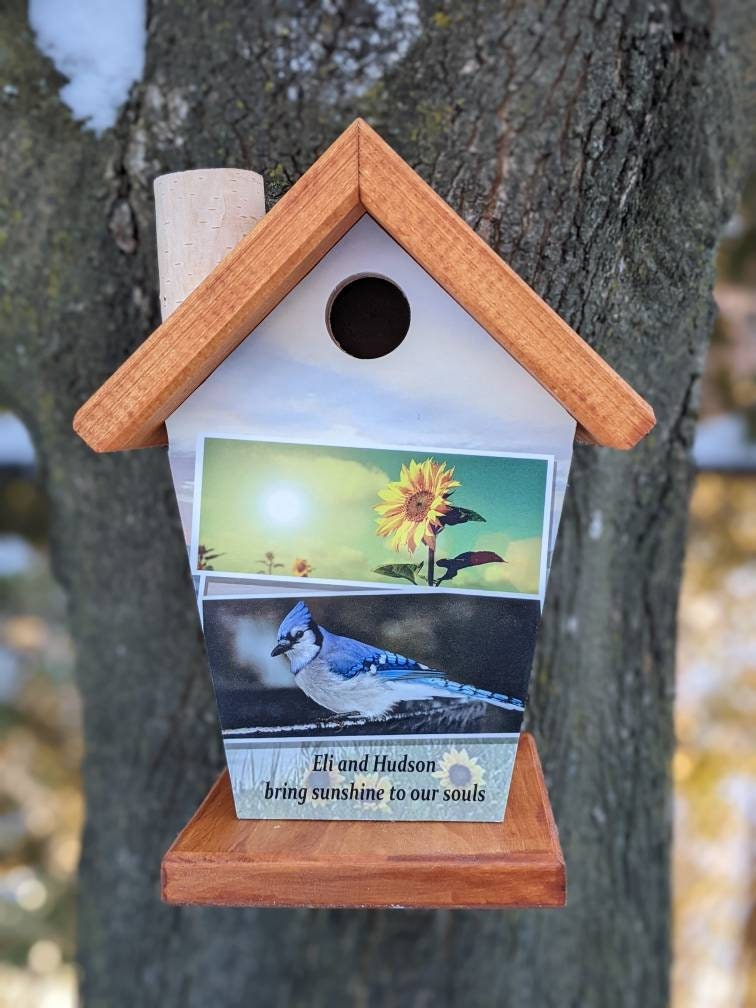 Personalized (6 Images & text) Birdhouse