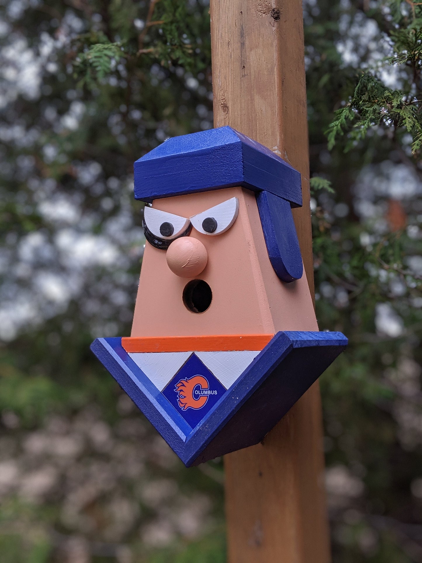 Columbus Flames Player Birdhouse
