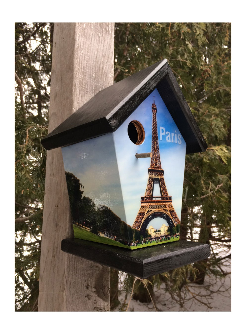Eiffel Tower Birdhouse