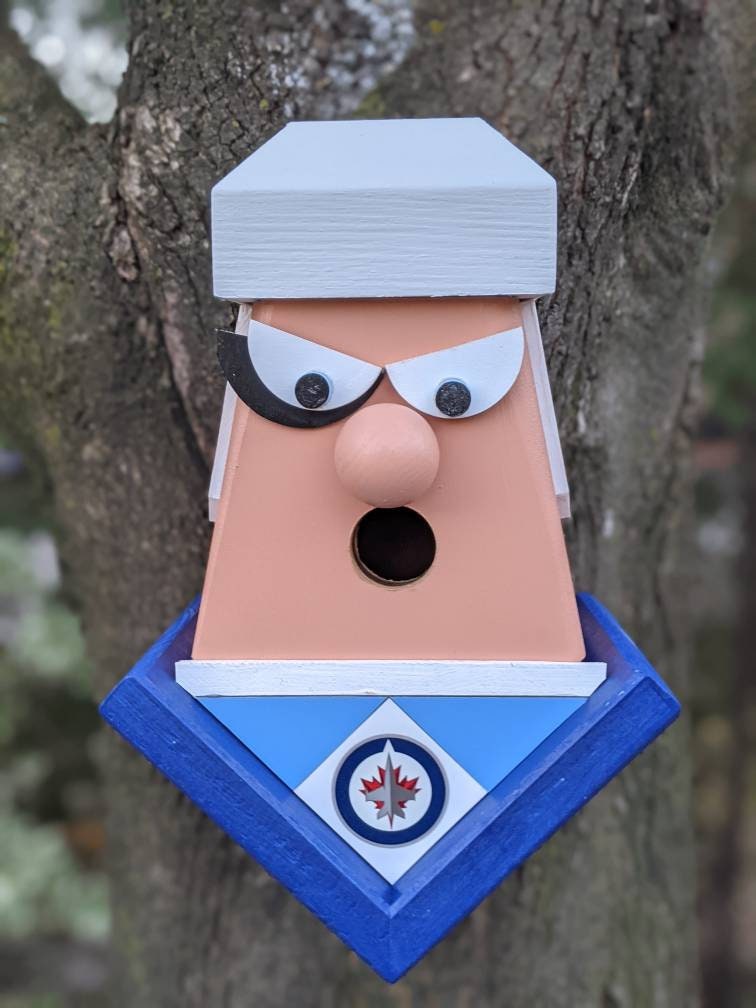 Winnipeg Jets Player with black eye Birdhouse