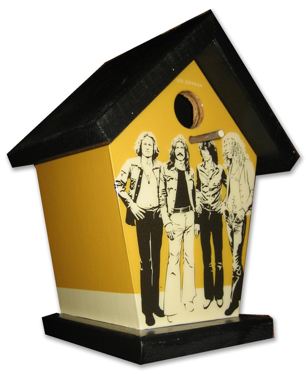 Led Zeppelin Black Roof Birdhouse Music