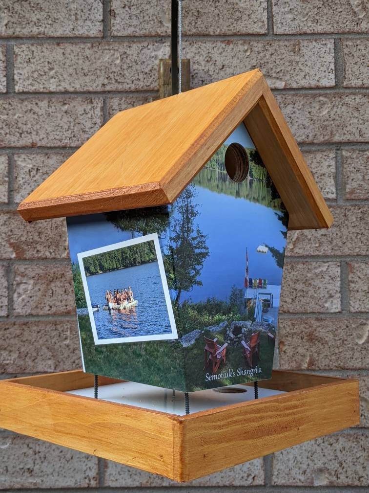 Personalized Cottage Bird Feeder