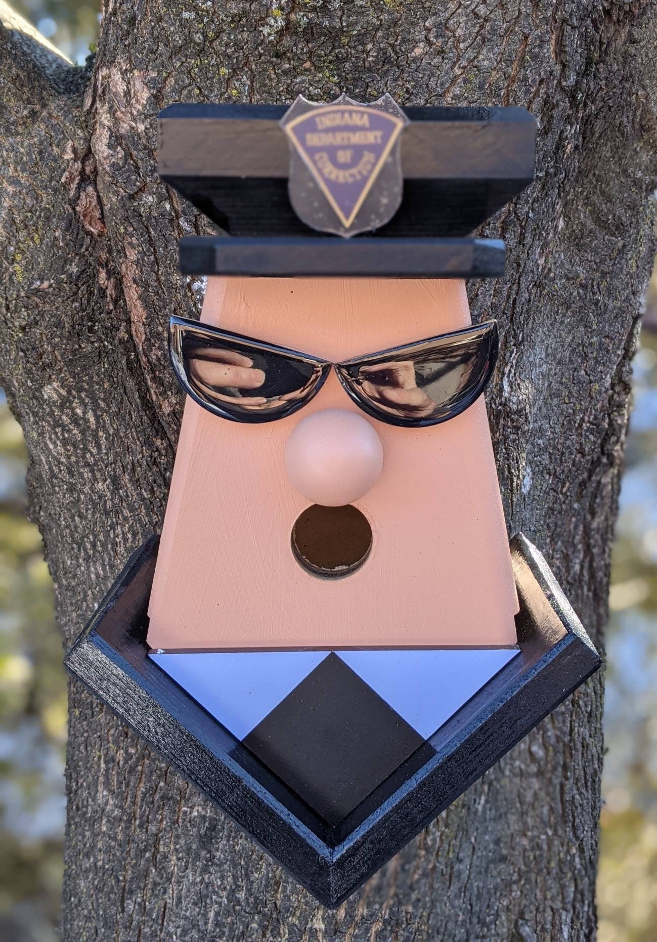 Personalized Hat Badge Birdhouse