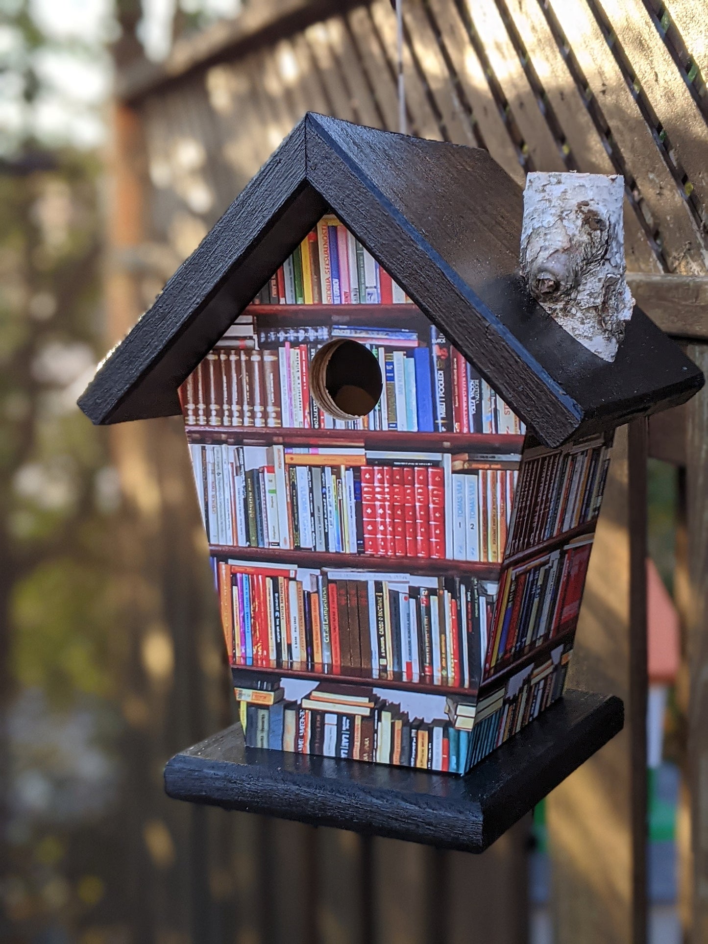 Book Nook (Black Roof) Birdhouse