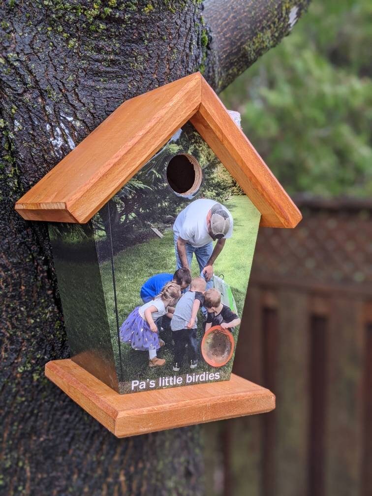 Personalized (1 image wrapped) Birdhouse