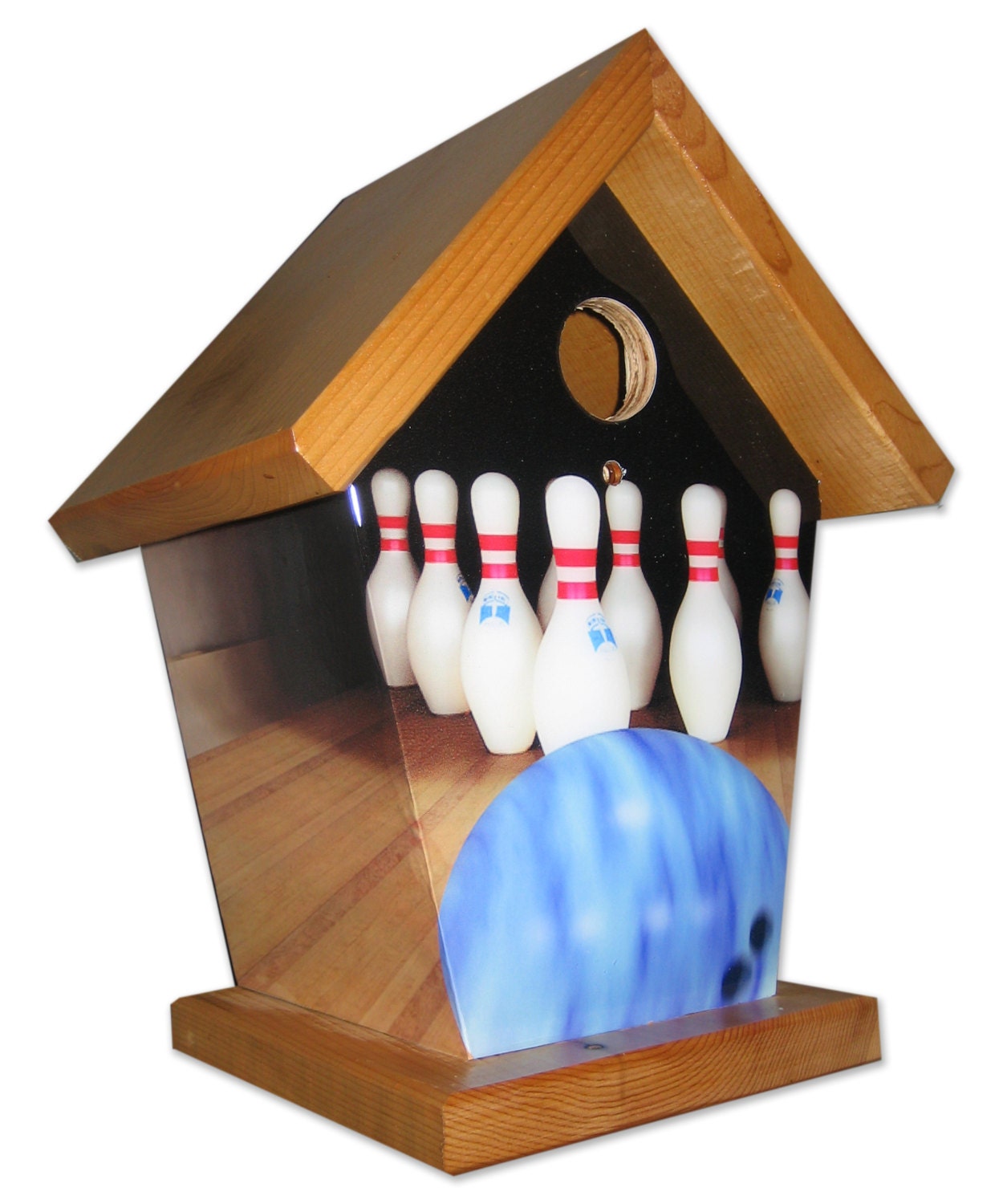 Ten Pin Bowling Birdhouse Sports