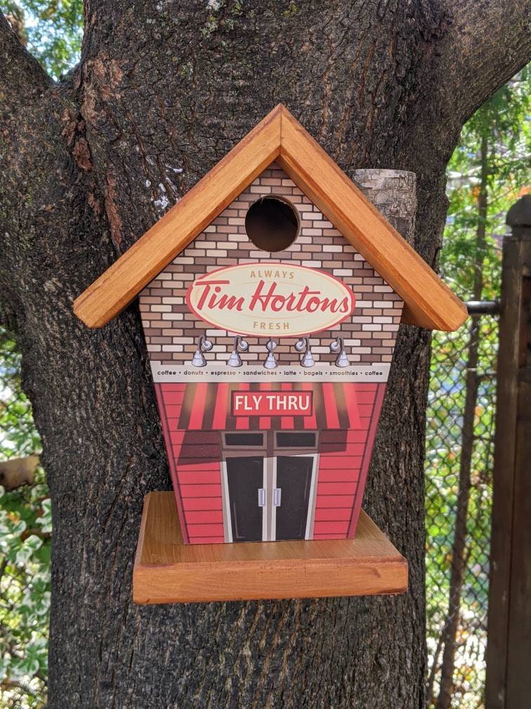 Coffee Lovers (Stained Roof) Birdhouse