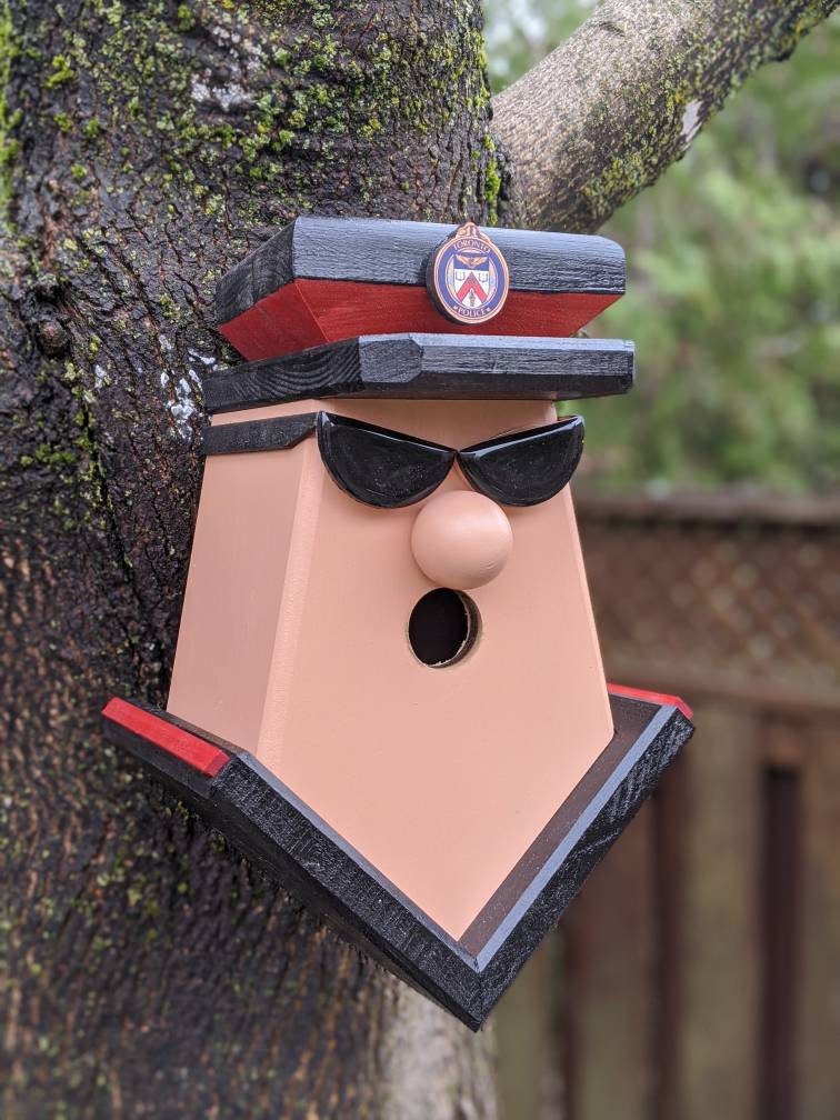 Metropolitan Toronto Police Officer with Sunglasses Birdhouse.