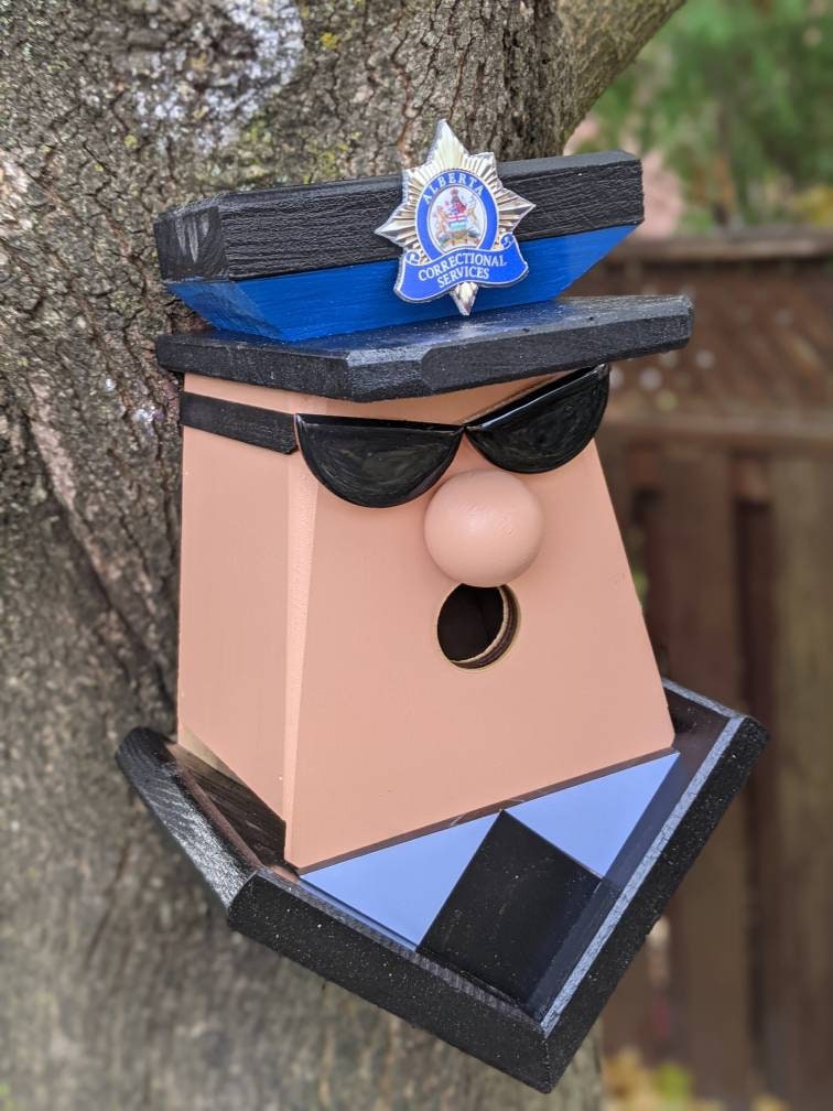 Upside Down Alberta Correctional Service Birdhouse