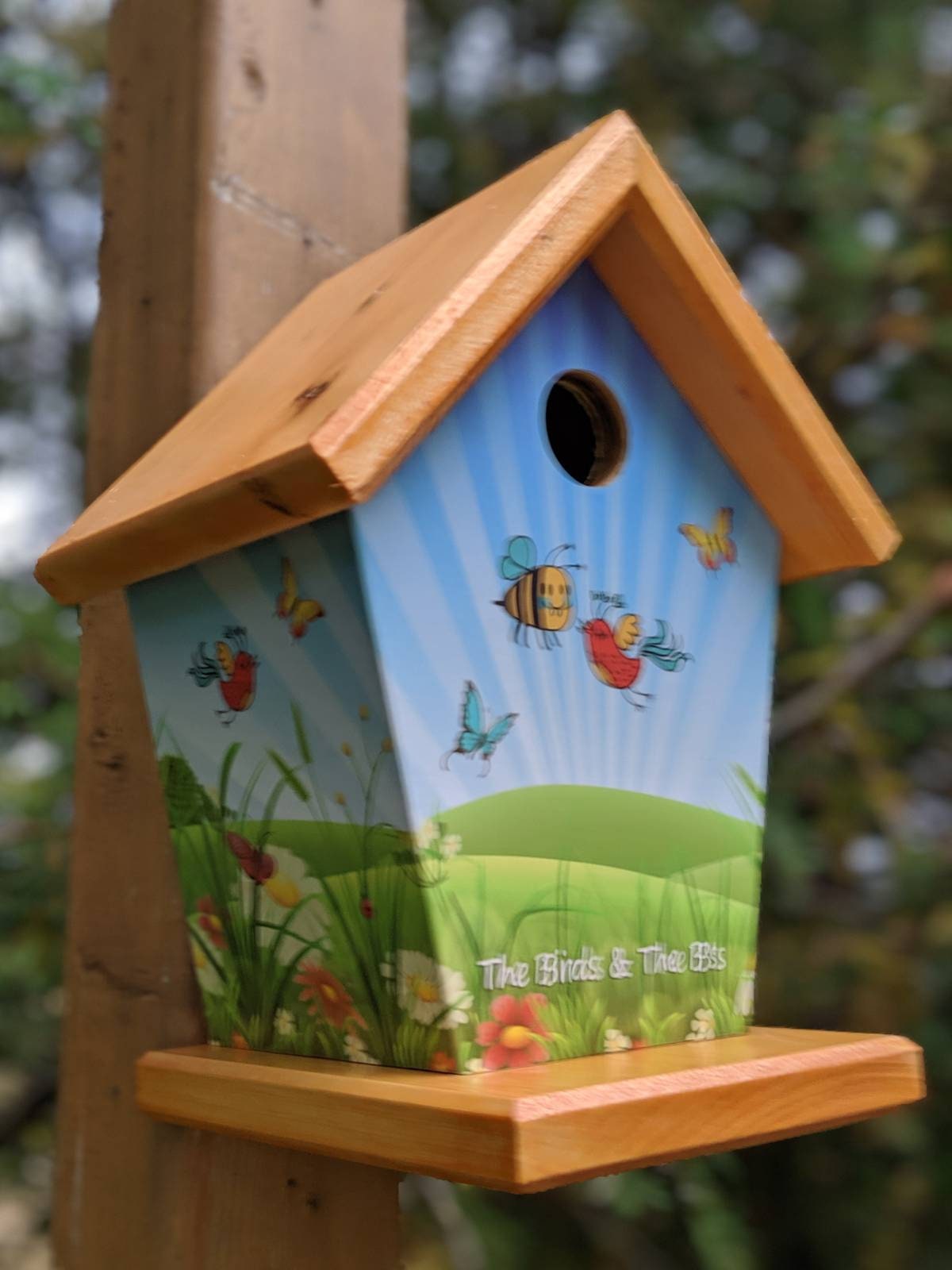 Birds & The B's (Stained Roof) Birdhouse