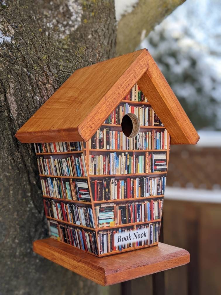 Book Nook(Stained Roof) Birdhouse