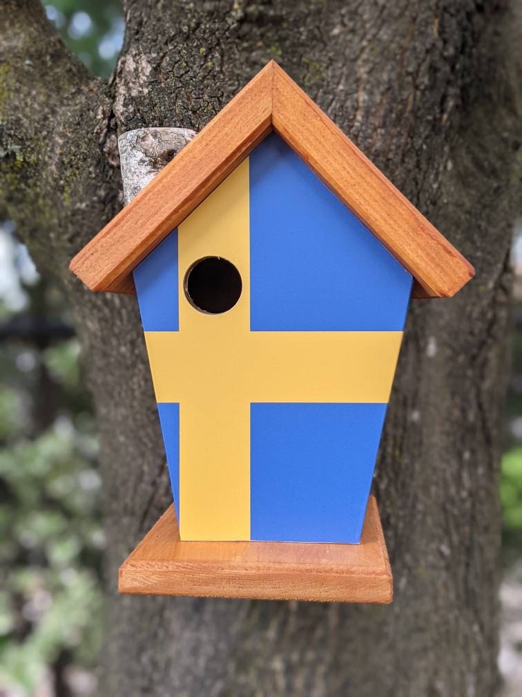 Sweden Flag Birdhouse