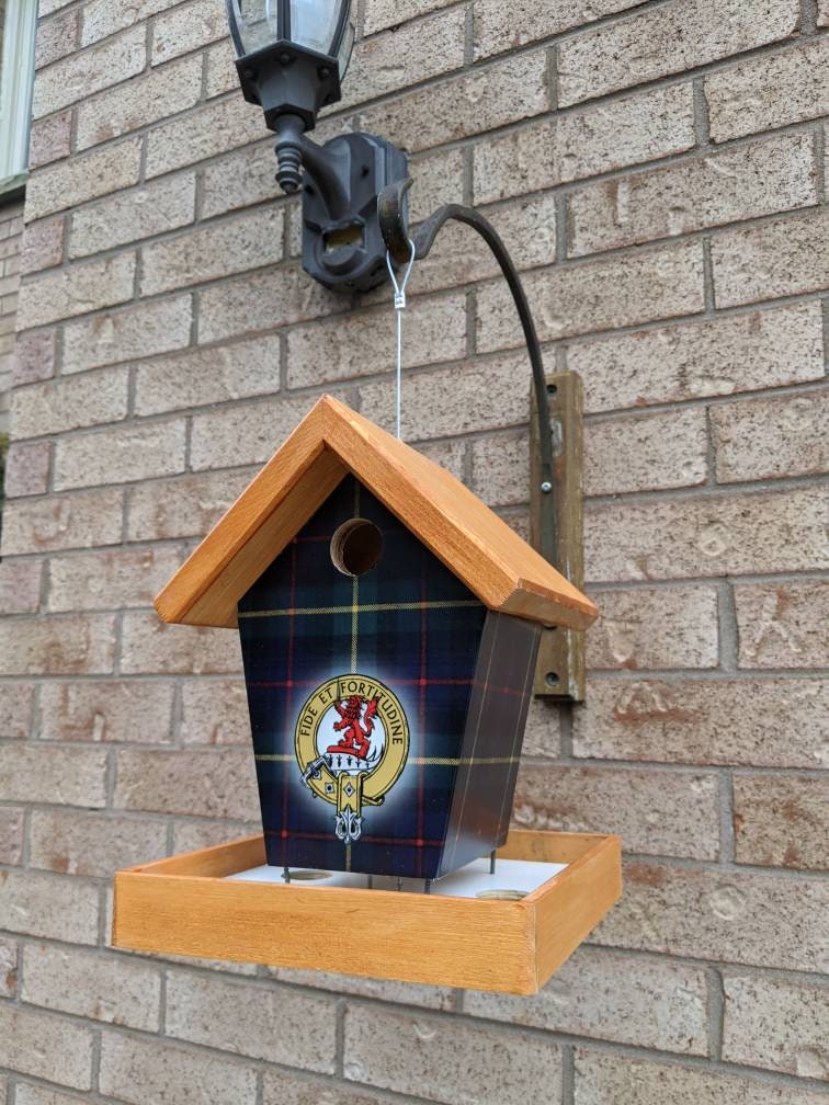 Farquharson Crest and Tartan Bird Feeder