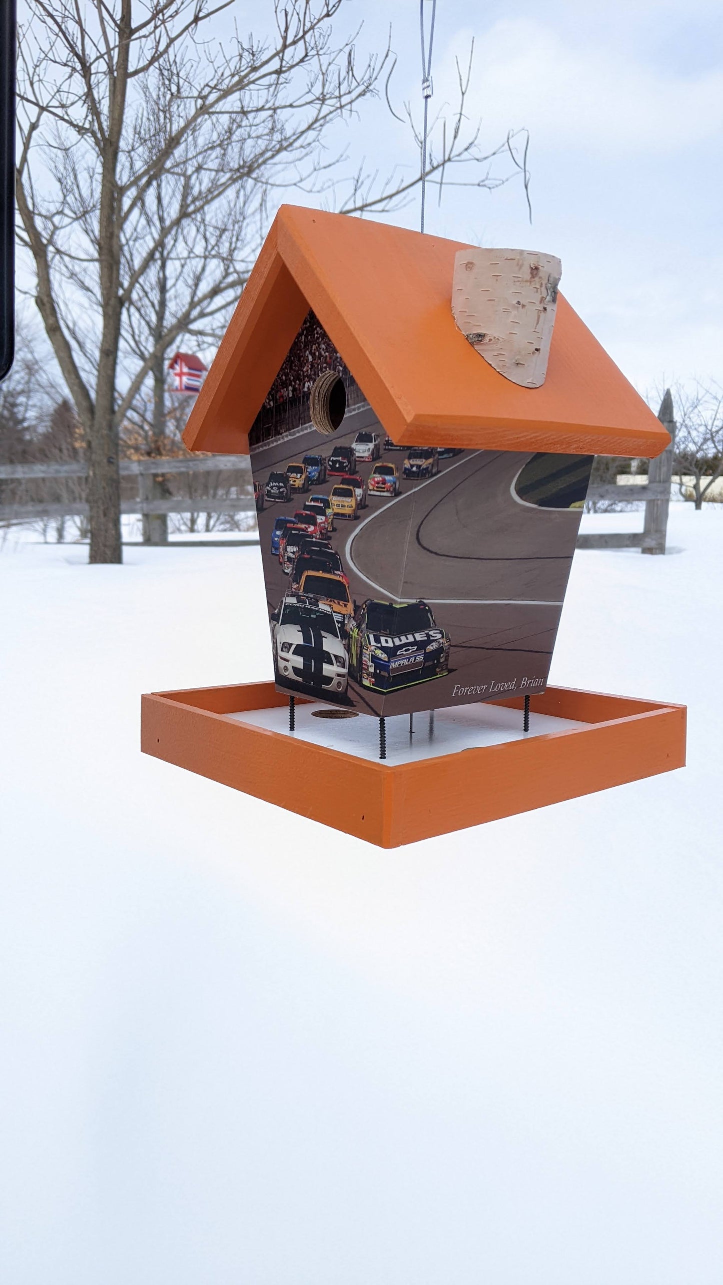 Memorial NASCAR Bird Feeder