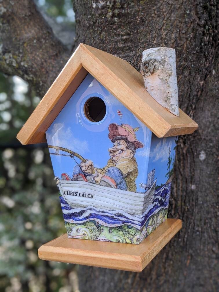 Fishing Personalized Birdhouse Sports