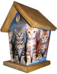 Kittens (Blue Roof) Birdhouse