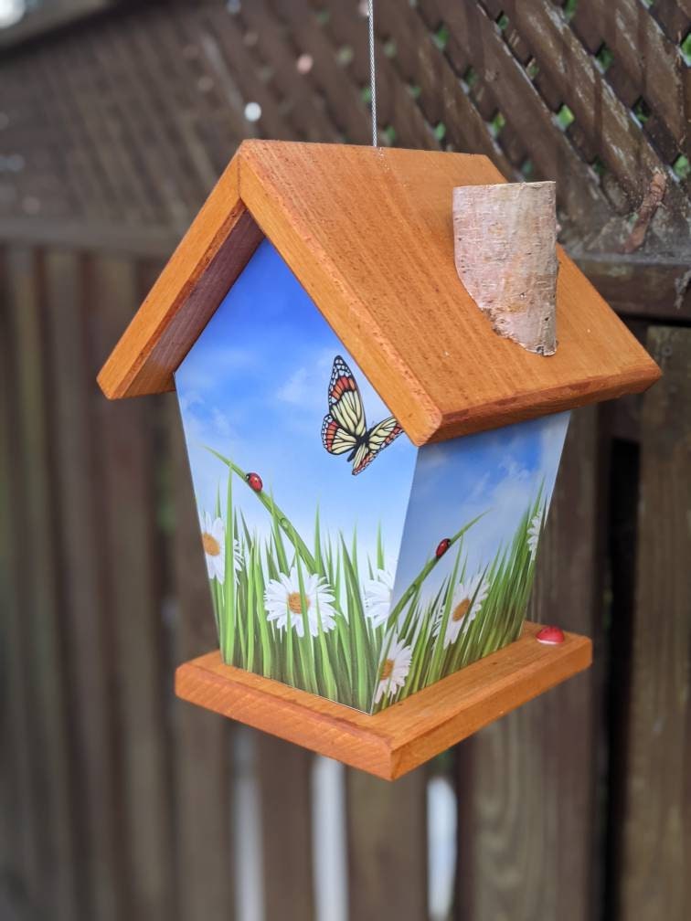 Butterfly and Ladybug Birdhouse