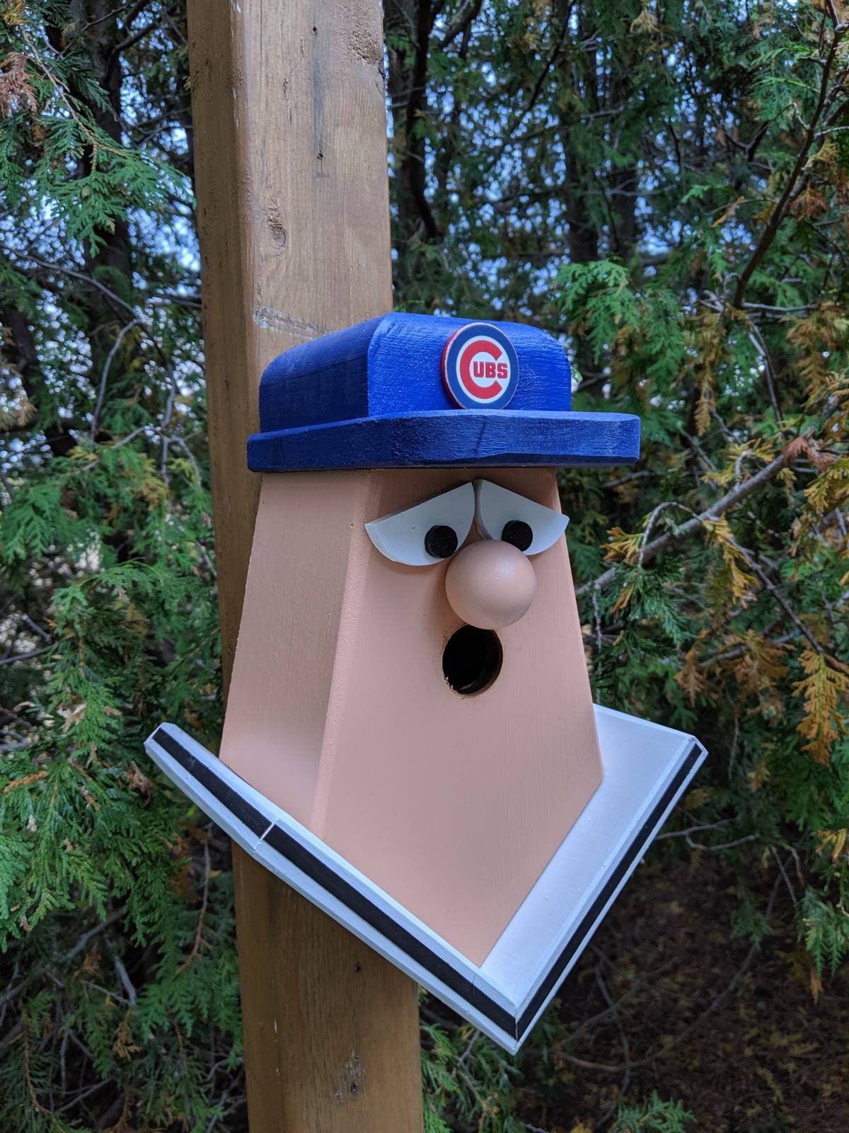 Chicago Cubs Baseball Player Birdhouse
