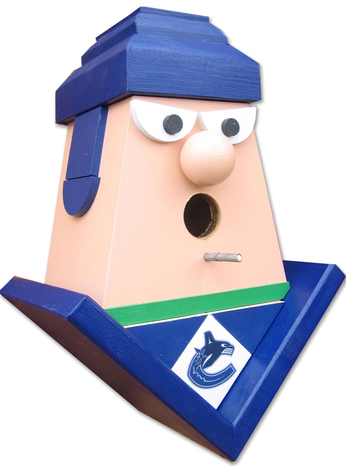 Hockey Player with Black Eye Birdhouse