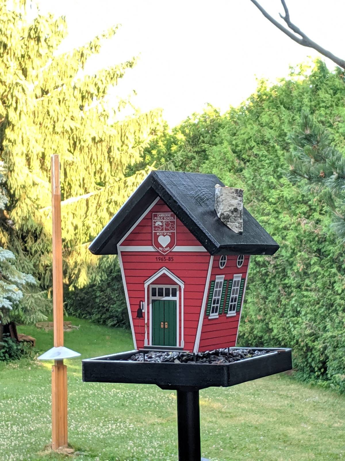 Personalized Schoolhouse Bird Feeder