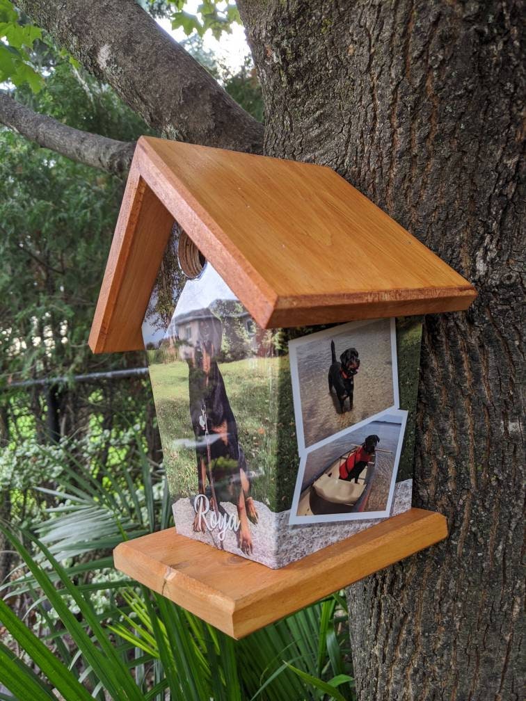 Personalized Pet (Image wrapped + 2 additional side images) Birdhouse