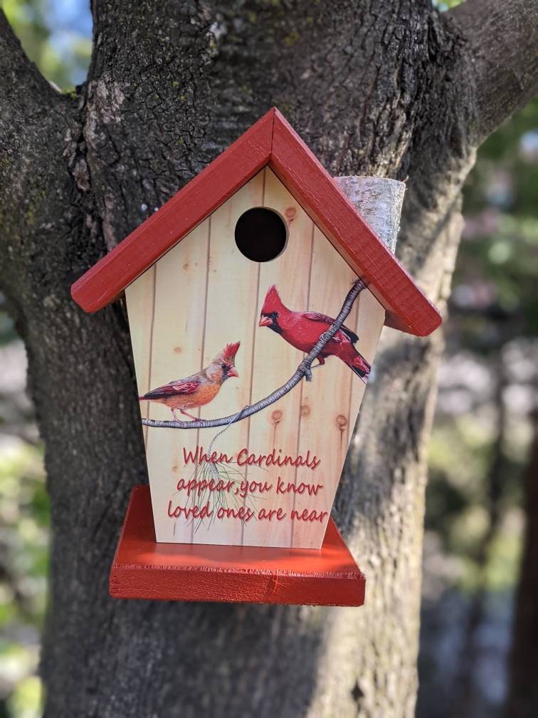 Cardinal (Red Roof) Birdhouse