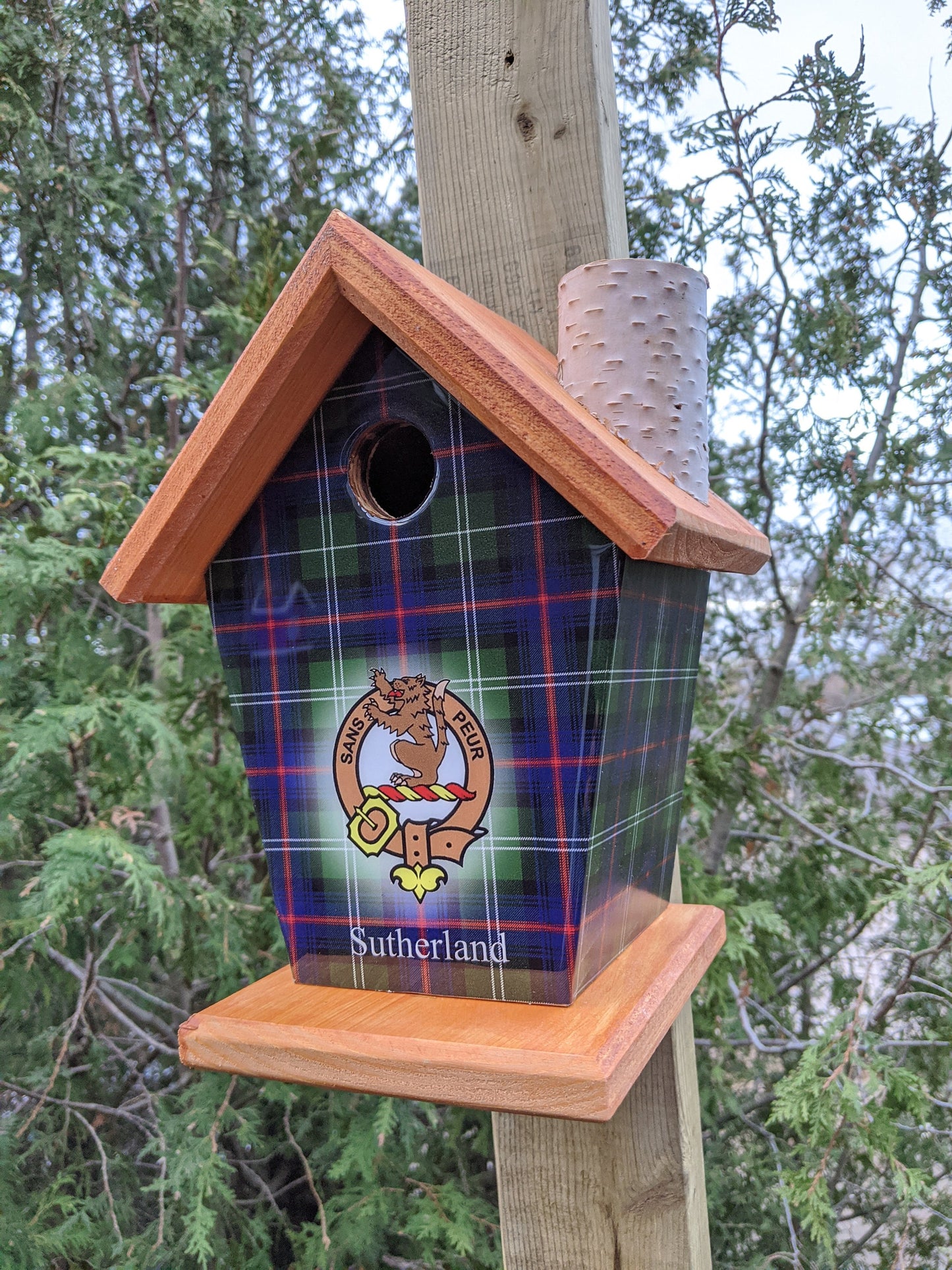 Sutherland Tartan Birdhouse