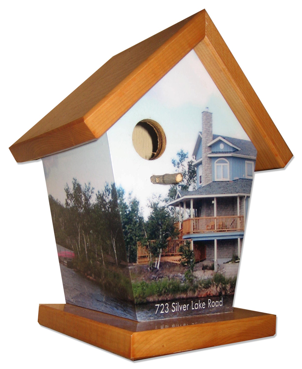 Custom Photos Image & Text Birdhouse