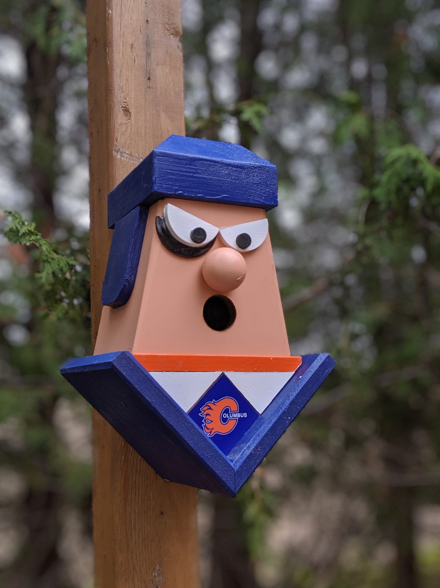 Columbus Flames Player Birdhouse