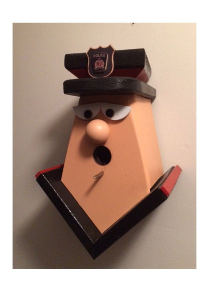 Personalized Police Badge Birdhouse