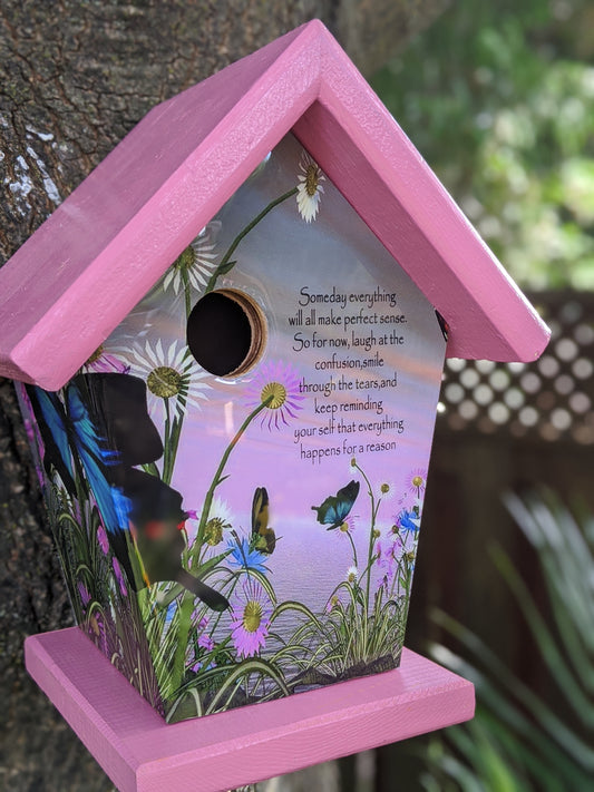 Butterfly and poem Birdhouse