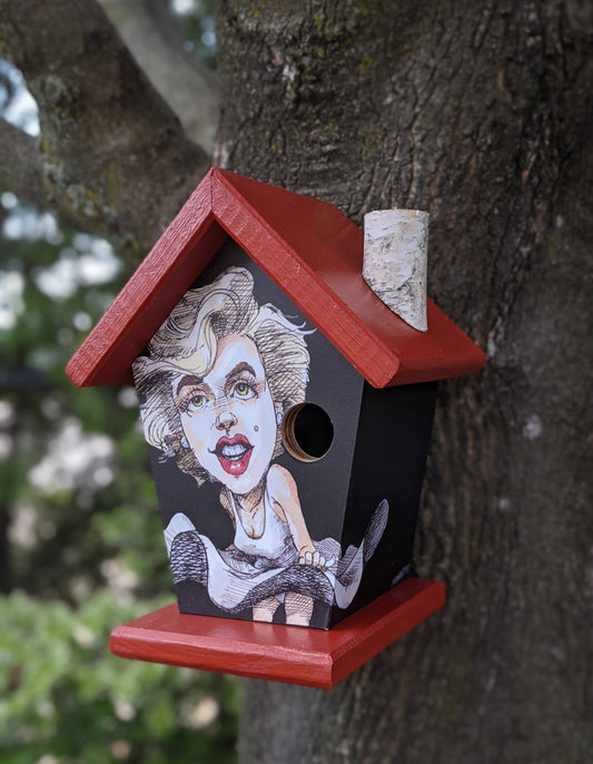 Marilyn Monroe Birdhouse Artwork by Phil Mallette