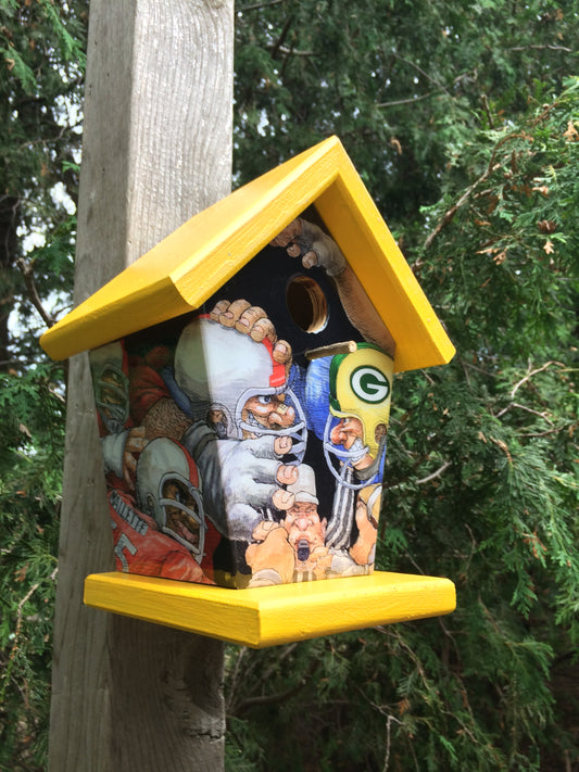Green Bay Packers Birdhouse Art work by Phil Mallette