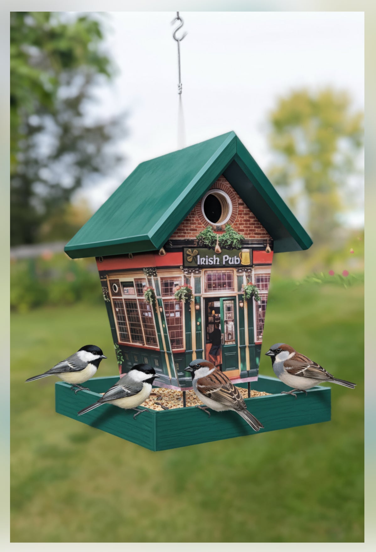 Irish Pub Green Roof Bird Feeder