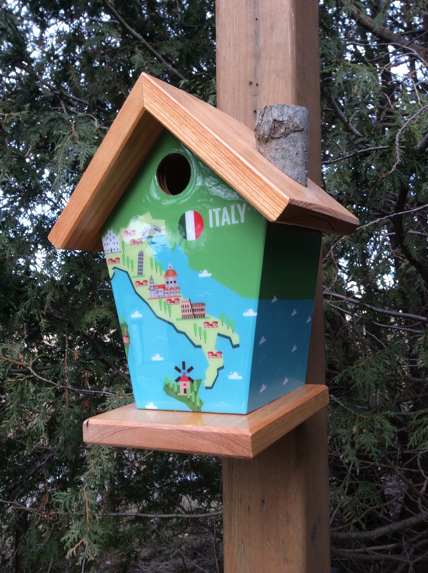 Italy Map Birdhouse