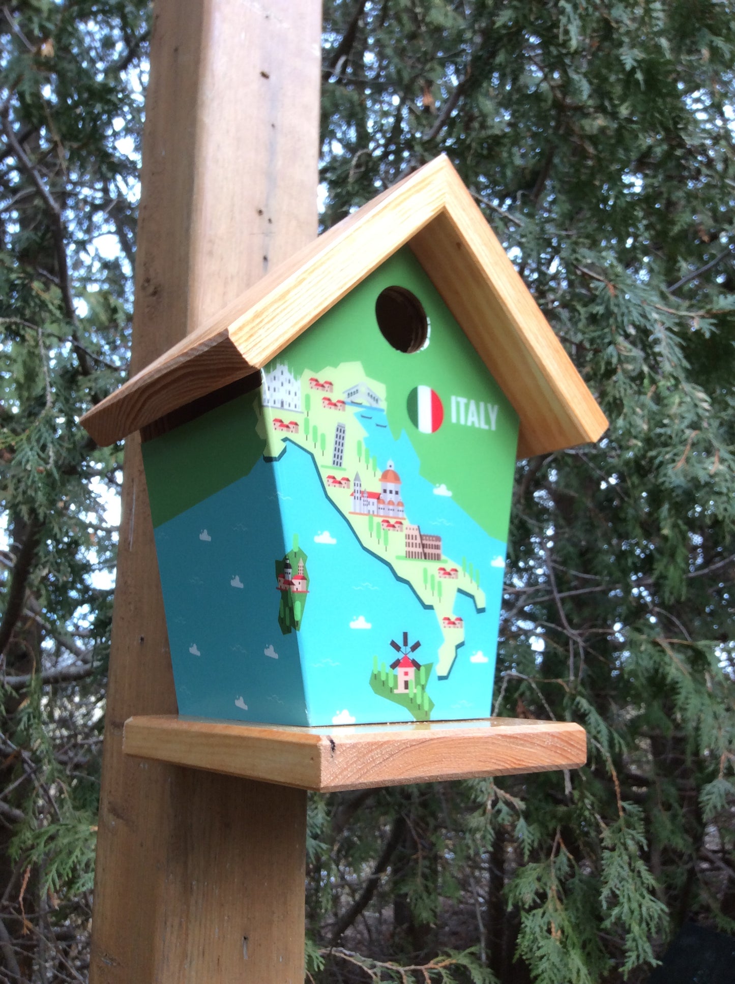 Italy Map Birdhouse