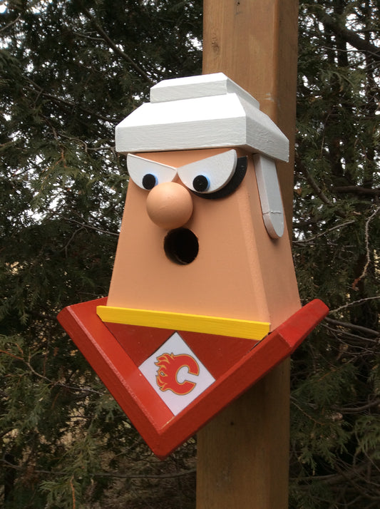 Calgary Flames hockey player Birdhouse