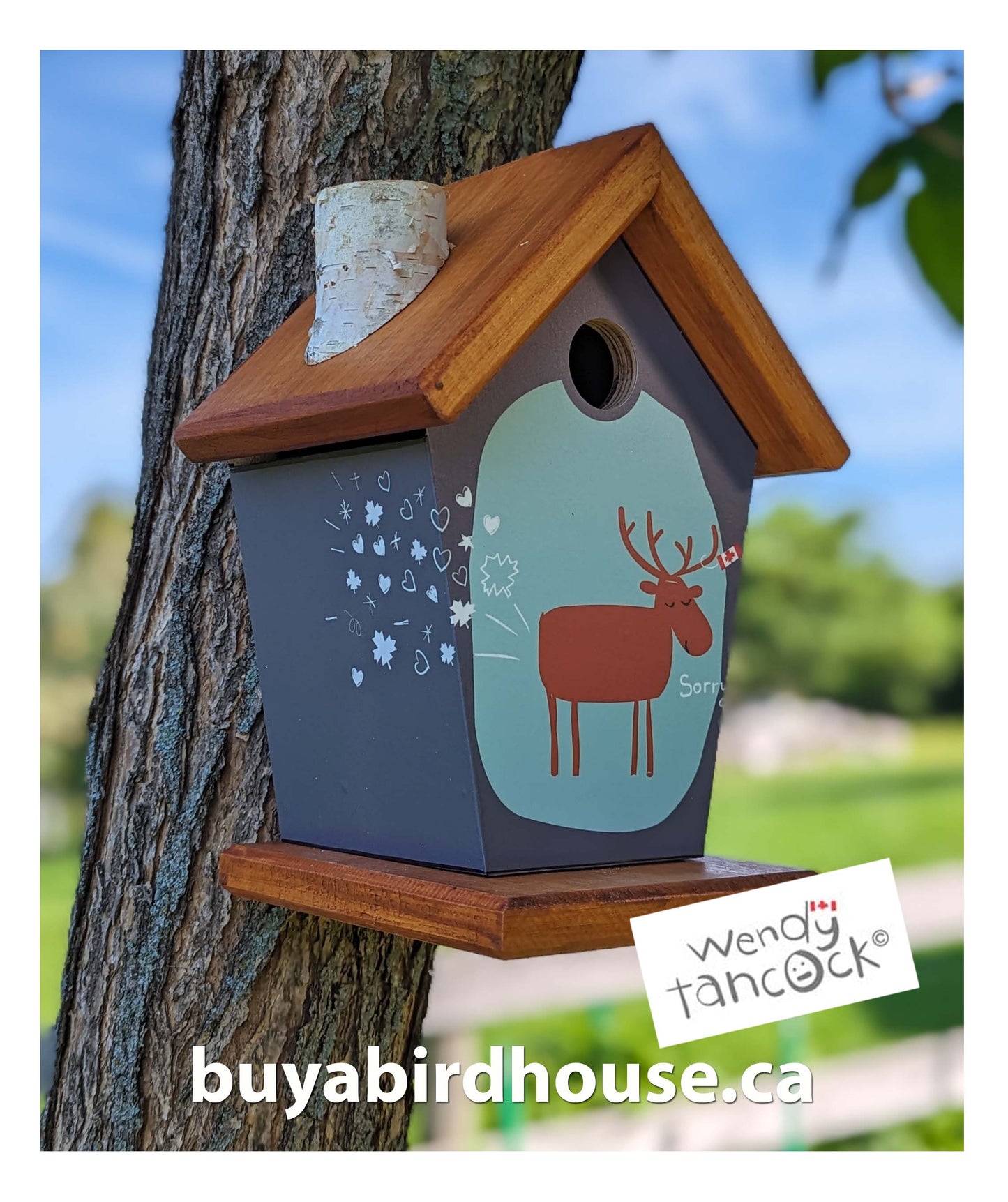 Farting Moose Birdhouse