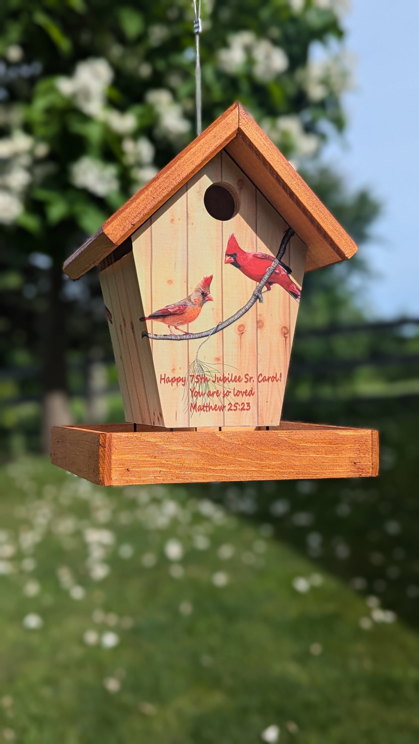 Personalized Cardinal Bird Feeder