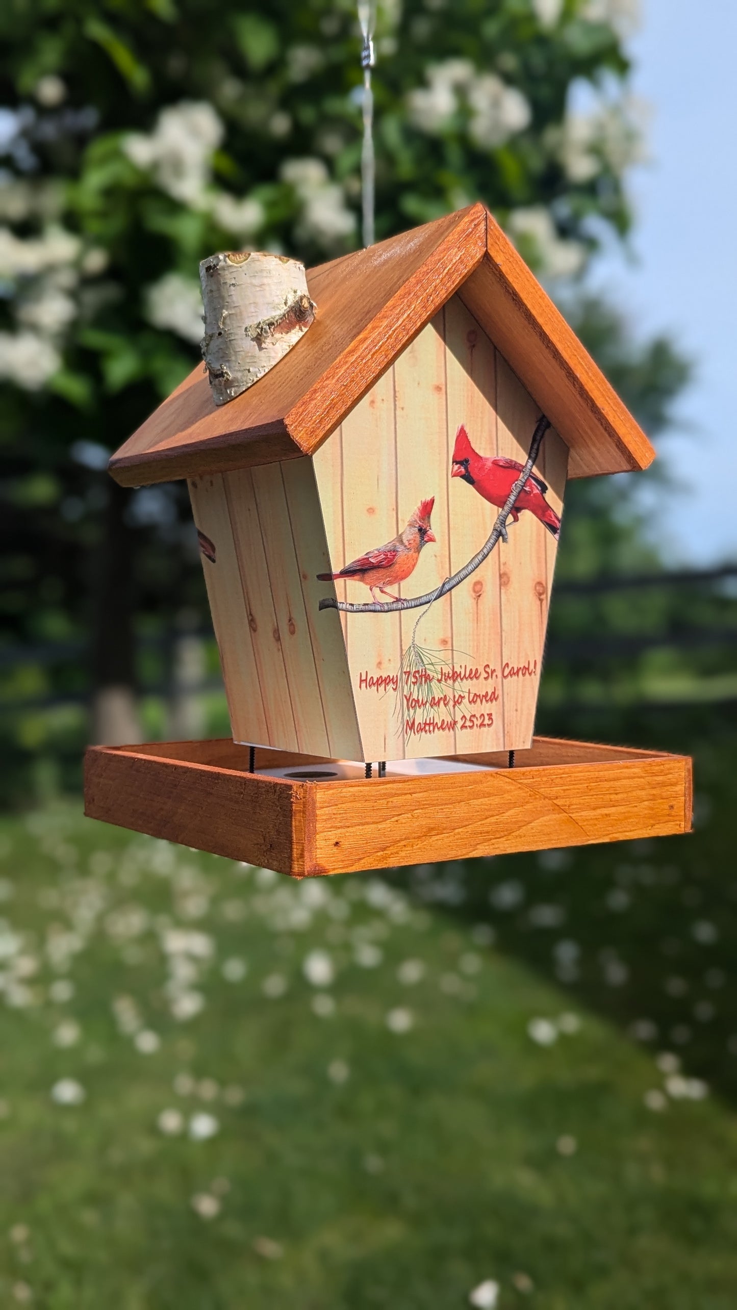 Personalized Cardinal Bird Feeder