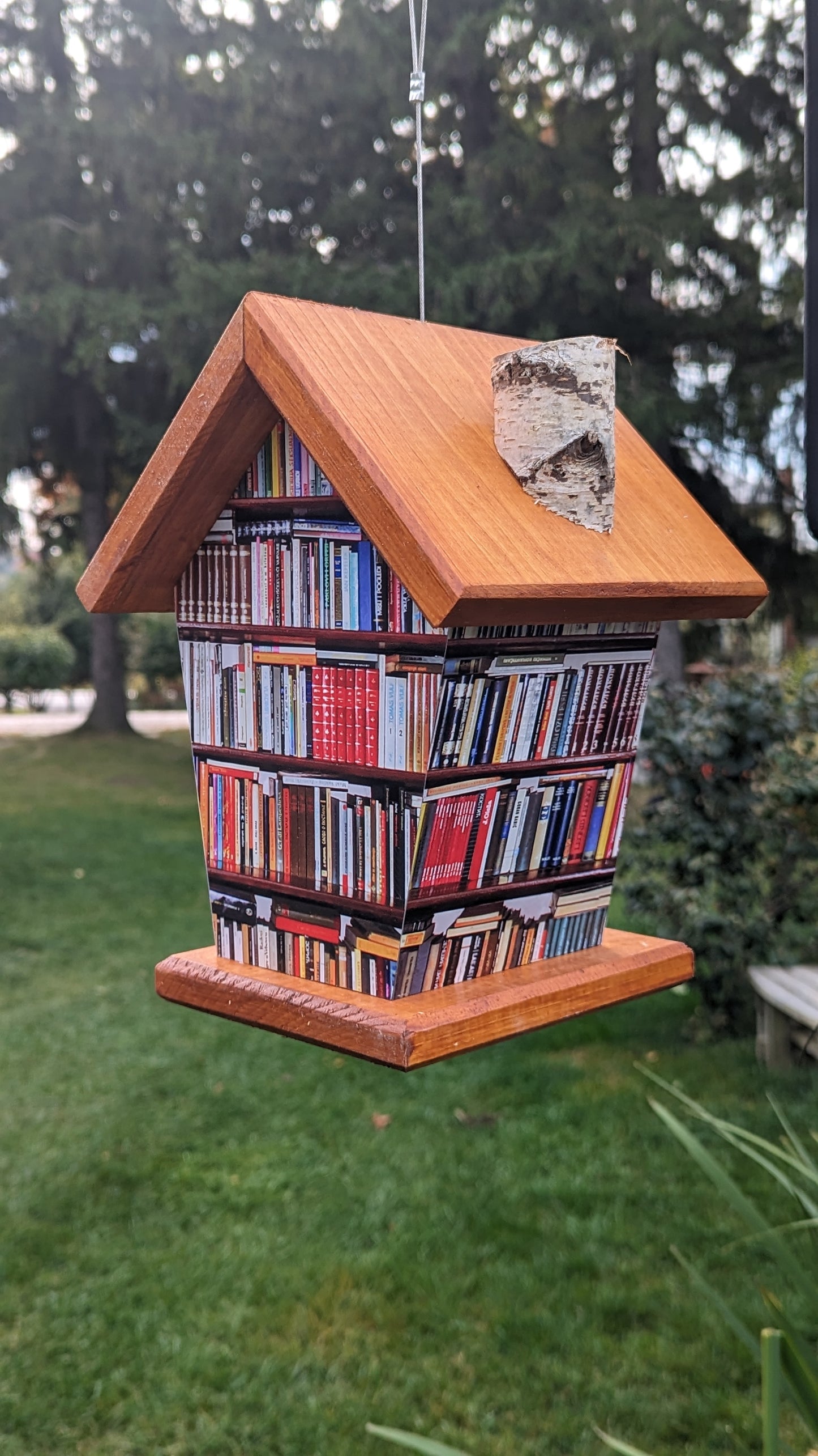 Book Nook four-sided birdhouse