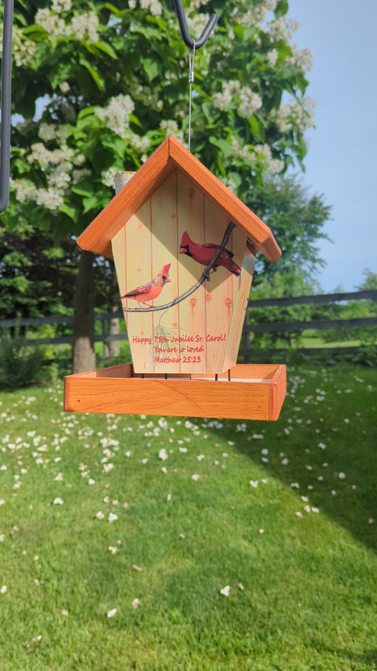 Personalized Cardinal Bird Feeder