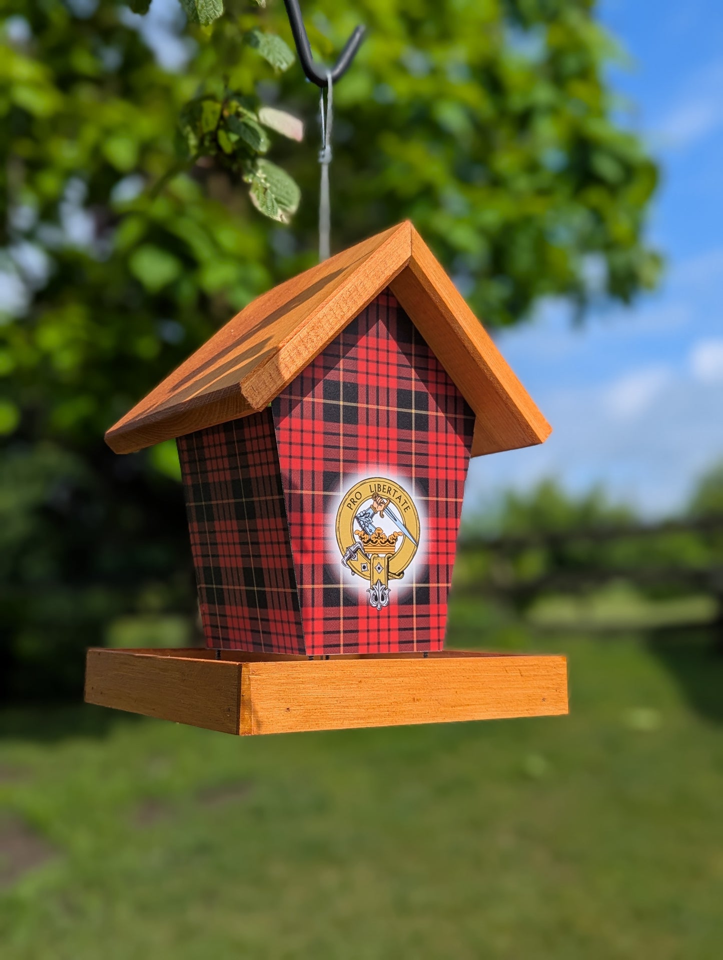 Wallace Tartan and Crest Bird Feeder