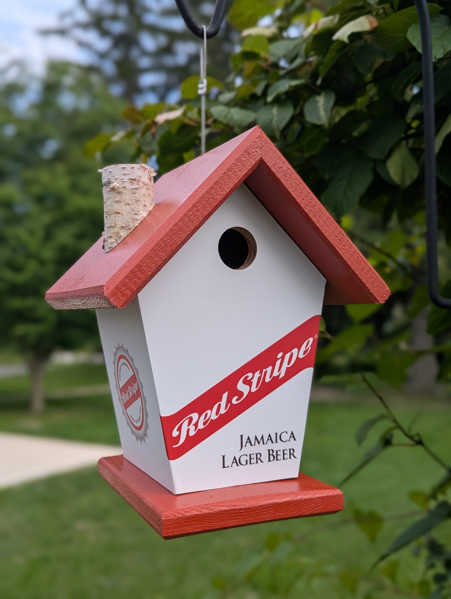 Red Stripe Birdhouse
