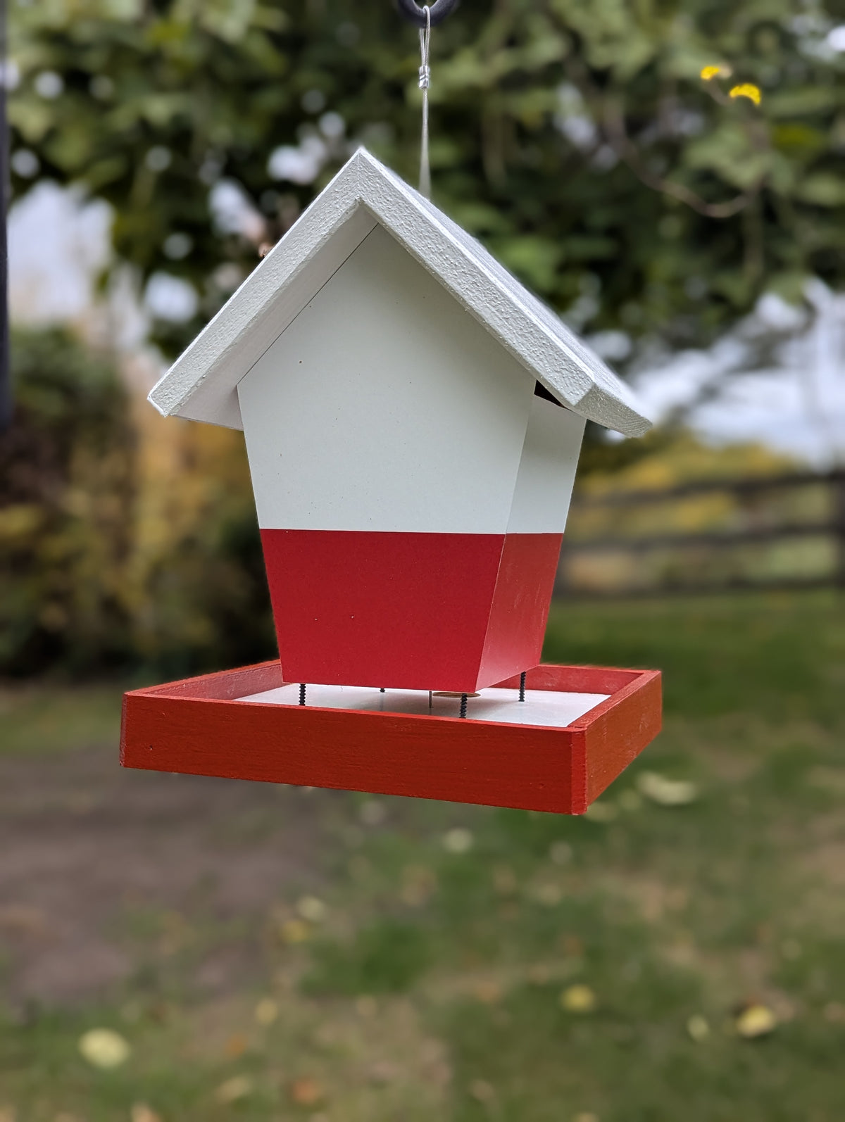 Polish flag bird feeder