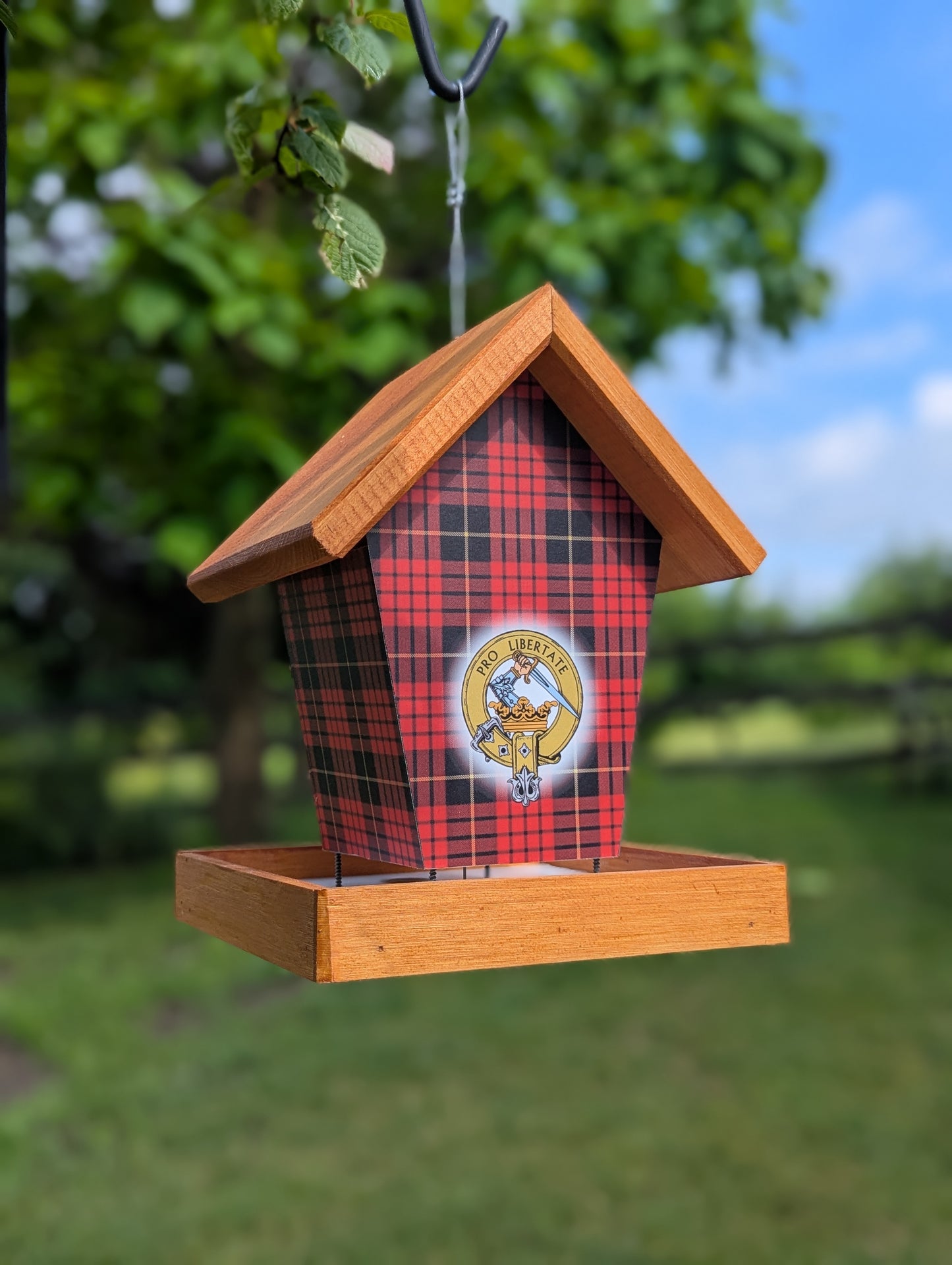 Wallace Tartan and Crest Bird Feeder