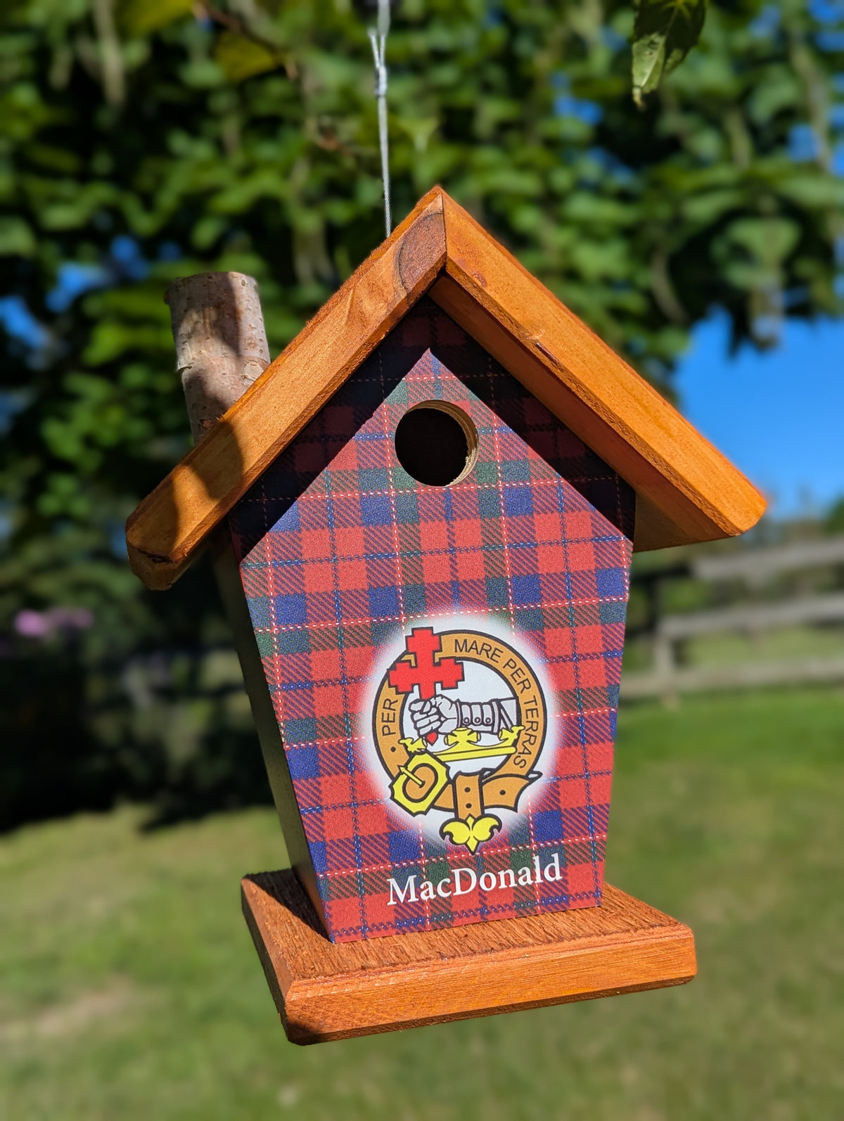McDonald Tartan & Crest  Four-Sided Birdhouse
