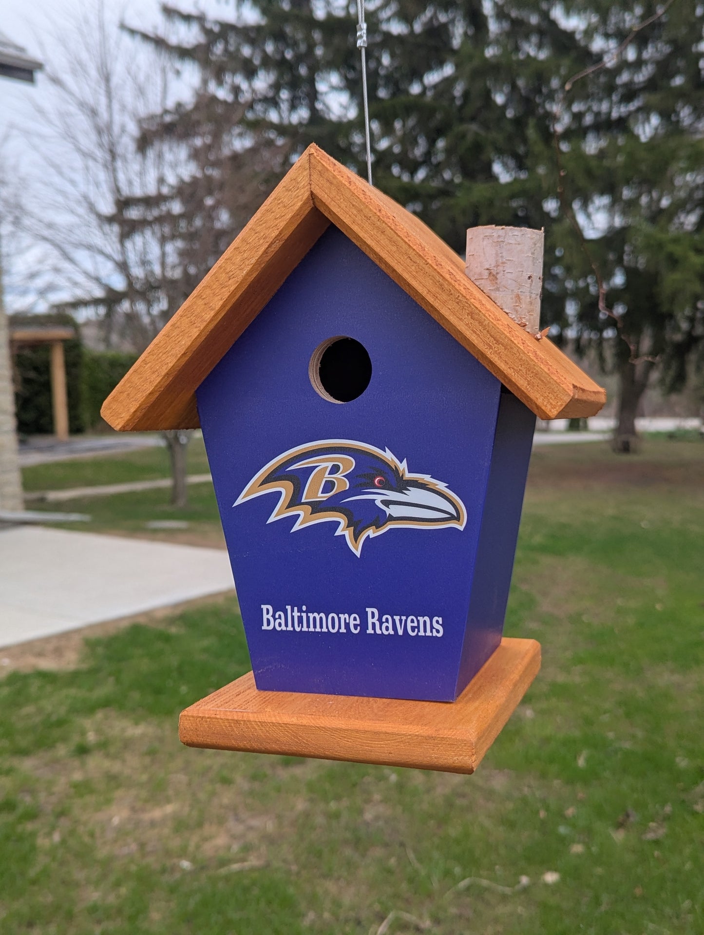 Baltimore Ravens four-sided birdhouse