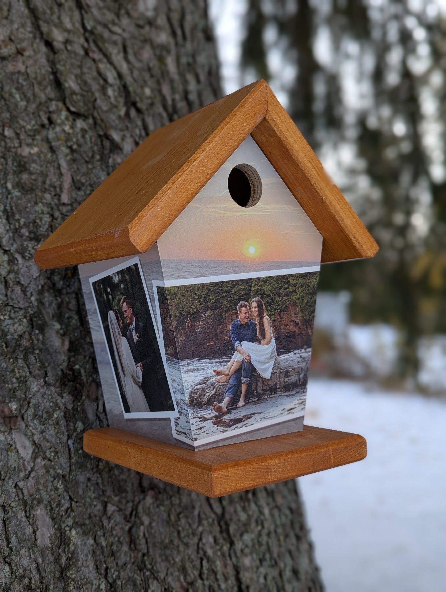 Personalized photo birdhouse