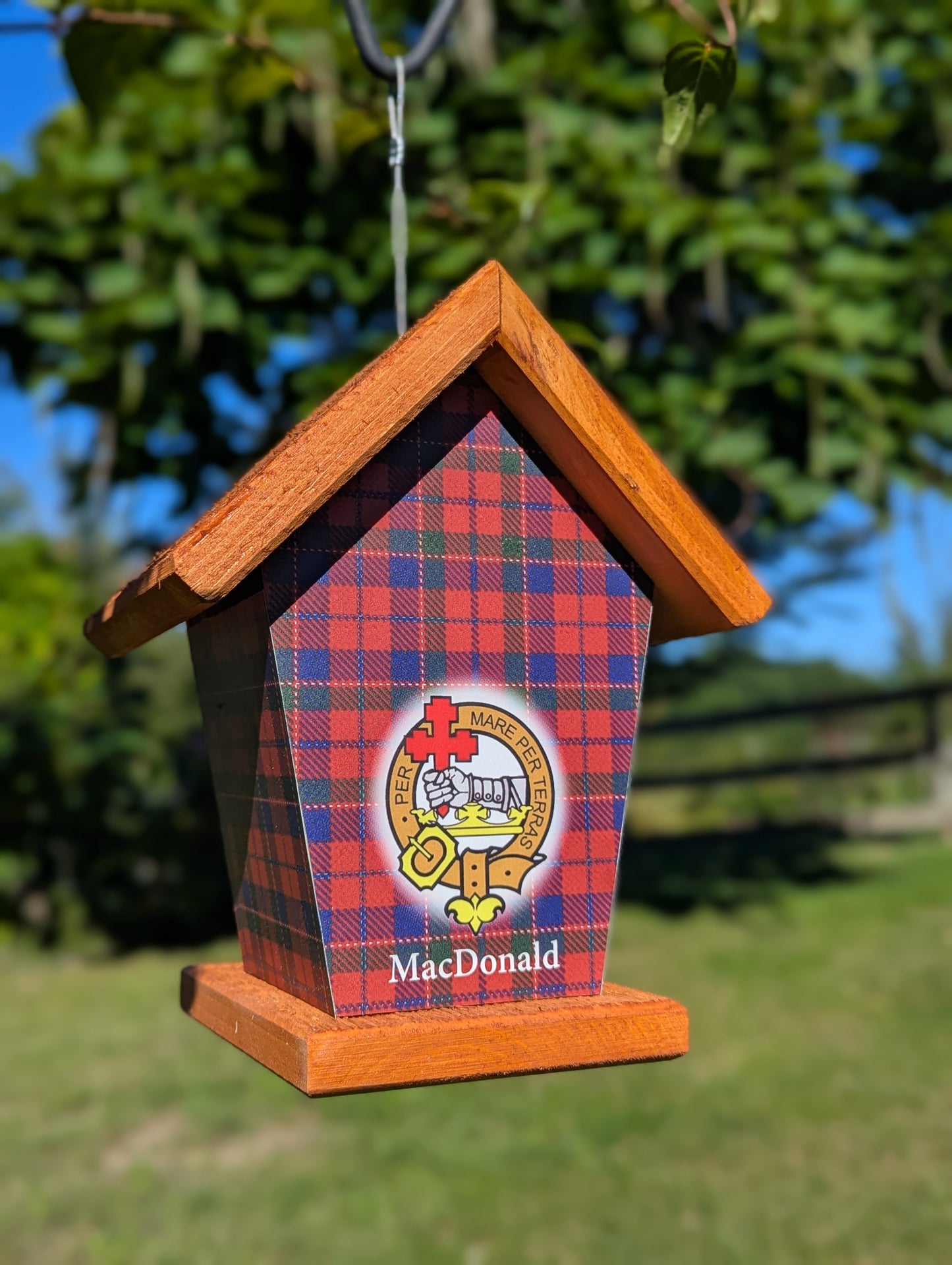 McDonald Tartan & Crest  Four-Sided Birdhouse